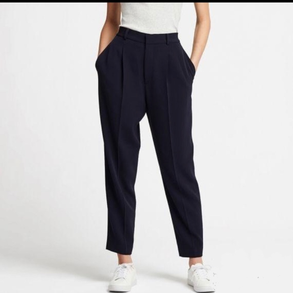 Uniqlo Women Draped Taper Pants - Black, XL